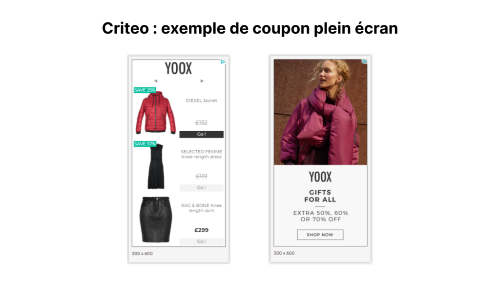 criteo coupon plein écran